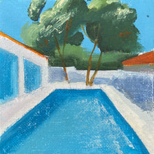 Load image into Gallery viewer, House with Pool  • 3.9&quot; x 3.9&quot; • Free Shipping

